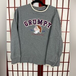 Disneyland Parks Resort Grumpy Gray Pullover Sweatshirt Real Bad Attitude